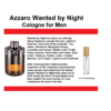 Azzaro Wanted by Night Cologne Samples, Image of Scent Details for Travel Size Wanted by Night Samples