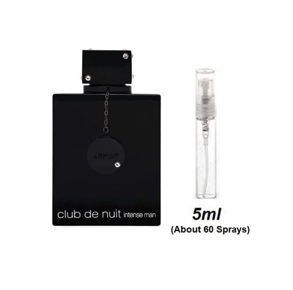 Club De Nuit Intense Man Samples, Image of Vial Used in 5ml Travel Size Sample