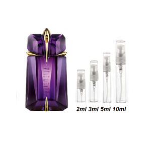 Thierry Mugler Alien Perfume Samples, Travel Size EDP, Image Shows 2ml to 10ml Alien Perfume Samples