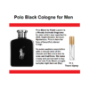 Polo Black Cologne Samples, Image of Scent Details for Travel Size Polo Black Sample