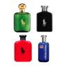 Polo Cologne Samples, Green Red Black and Sport Image of Bottles Used in Ralph Lauren Polo Cologne Samples