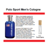 Polo Sport Cologne Samples, Image of Scent Details for Travel Size Polo Sport Sample